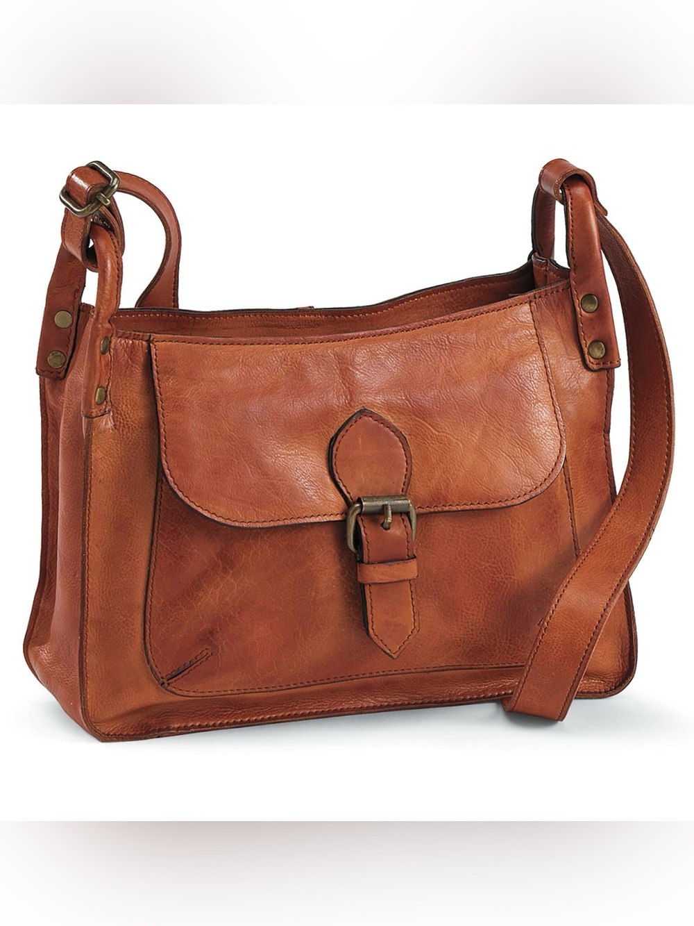 NWT! Northstyle Leather Crossbody Bag, Tan (COGNAQ)